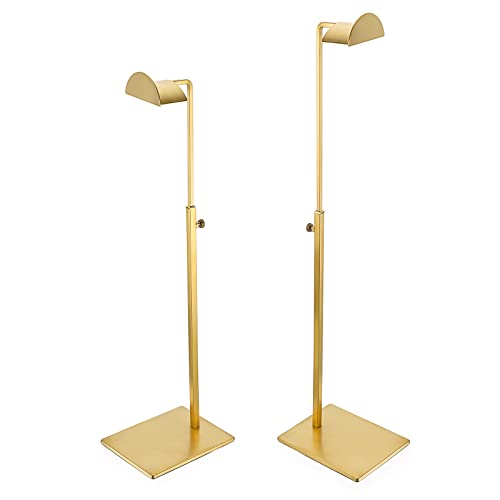 TOLIDA Juego de 2 Soporte de Acero Inoxidable para bolsa Expositor de Bolsos de Mano Ajustable Dorado Perchero de Pie Ajustable para Bolsos Colgador de Bolsos de Solo Lado para Sombreros Carteras
