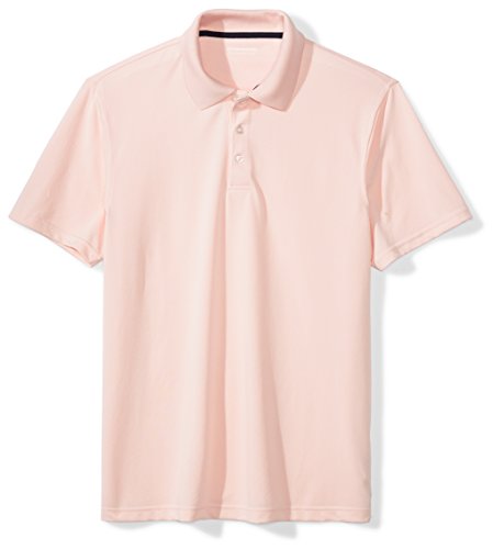 Amazon Essentials Men's Slim-Fit Quick-Dry Golf Polo Shirt, Light Pink, Medium