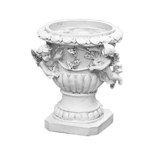 Generisch Plantador de ángulo - Maceta de estatua de ángel | Maceta vintage | Maceta rústica de resina con orificio de drenaje para jardín interior al aire libre jardín balcón hogar planta de cactus