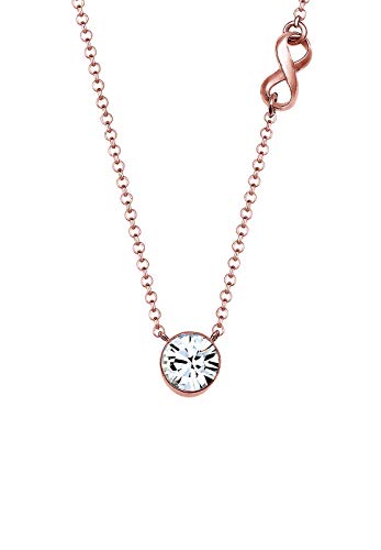 Preisvergleich Produktbild Elli Halskette Infinity Solitär Swarovski® Kristalle Silber