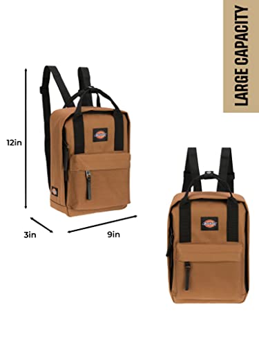 Image of Dickies Brooklyn Mini Backpack, Small Backpack Purse for Men and Women, Travel Shoulder Book Bag (Brown Duck)