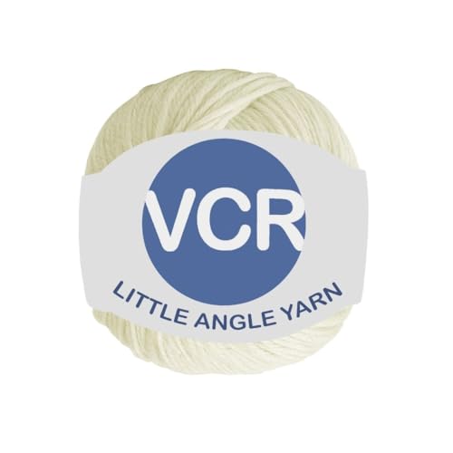 Image of VCR 4 Ply Off White Little Angle Yarn, 25 Grams, 92 Meters Length, 100% Acrylic Soft Baby Knitting Yarn for Crochet, Newborn Sweaters, Soft Baby Socks, Mittens and Leggings, Pack of 1