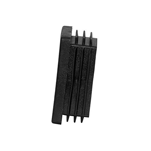 Image of Flyshop Black M10 Threaded Plastic Plugs Rectangle Tube End Caps Tubing Plugs Inserts Furniture Glider 30 mm x 50 mm 4 Pcs