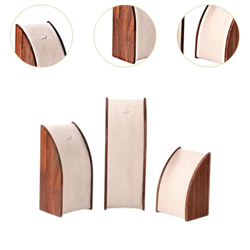 Expositor de joyas de madera natural para pendientes elegantes 8