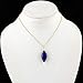 CRYSTALINES Natural Lapis Lazuli Gemstones Dainty Pendant, Polished Marquise Stones Necklace, Handmade Boho Hypoallergenic Jewelry for Women, Healing Crystals, Gold Adjustable Chain-16+2inch