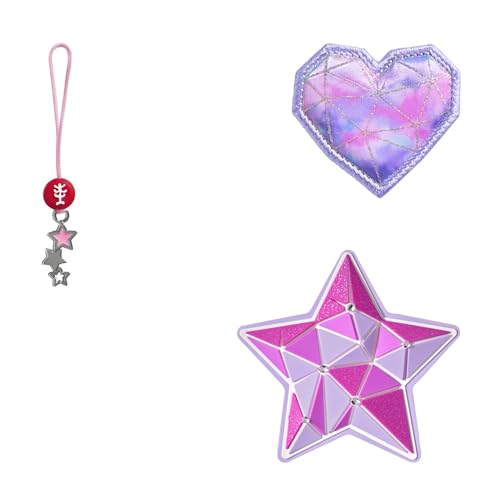 Step by Step Magic Mags Star Stella 3-teilig 2 Magnet-Applikationen und 1 Anhänger Stern Herz passend zum Schulranzen oder Vorschulrucksack