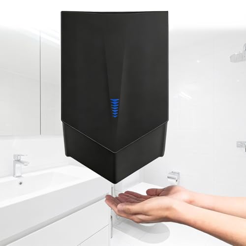 High-Speed No Touch Hand Dryer with Infrared Sensor - 1500W Commercial Wall-Mounted Dryer, Waterproof IPX1, 5-8 Seconds Quick Dry for Mall Restrooms - White 220V 50Hz