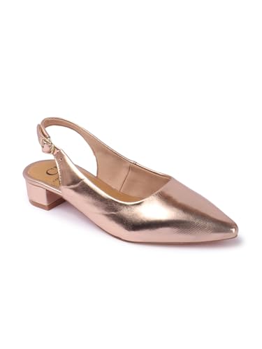 Image of Carlton London Women's Textured Pointed Toe Block Heel Pumps