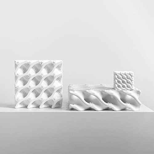 Adornos de cerámica hueca cubos decorativos modernos SSDD para mueble de TV y hogar M 4