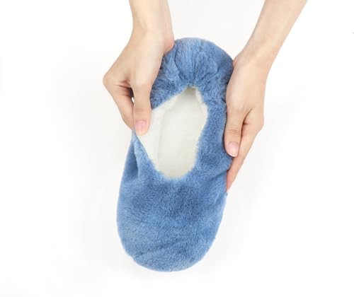 Image of Keyela Women's Ballerina Slippers,Non-Slip Bedroom Slippers Socks | Soft fuzzy slipper socks for ladies Indoor home slippers Cozy sock slippers Ballet Slippers