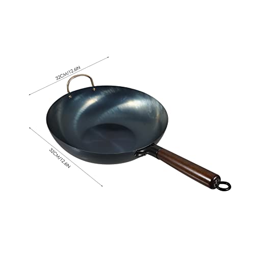 Wok de Hierro con Mango de Madera 12 Pulgadas miniatura 6