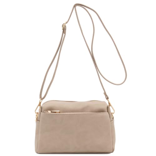 Image of FashionPuzzle Triple Zip Small Crossbody Bag