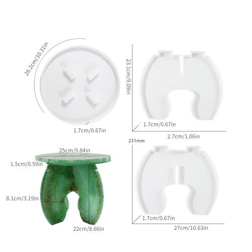 Moule silicone époxy tabouret flexible pour micro moulages précis