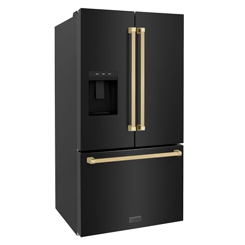Z Line Kitchen And Bath RSMZ-W-36-BS-CB Zline Autograph Edition 36 Inch 28.9 Cu. Ft. Standard-Depth French Door External Water Dispenser Refrigerator thumb #4