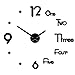 yufana Orologio da Parete Adesivo Silenzioso,Orologi da Parete 3D Orologio da Parete in Acrilico Digita Moderno Grande Orologio da Parete 3D,per Casa Ufficio,Camera da Letto Decorazione(Nero)
