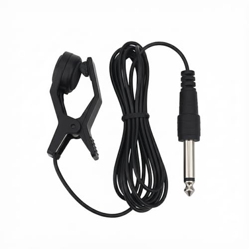 Yulatik Universal Clip-On Contact Microphone Pickup for Acoustic Guitar Violin Ukulele - Professional Piezo Transducer for Tuner with 8ft (2.3M) Cable & 6.35mm (1/4 Inch) Jack