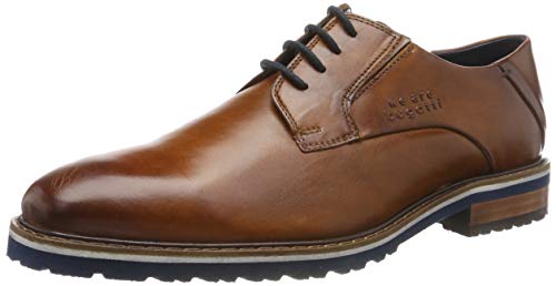Bugatti Men's Derby Lace-Up, Brown Cognac 6300, 10.5 UK