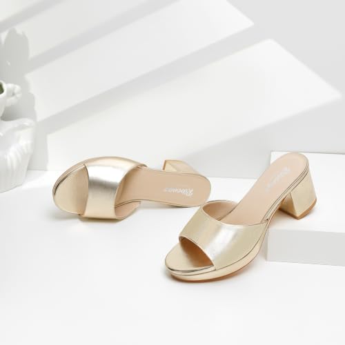 Image of RIBONGZ Block Heels Prom Heeled Sandals for Women Chunky Square Open Toe Strappy High Heels Ankle Strap Wedding Bridal Shoes High Heel Sandals for Party Dress