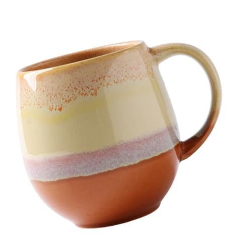 SunnyLark ヴィンテージ セラミック マグカップ グラデーションデザイン カップ 電子レンジ対応 コーヒー 紅茶 ドリンク容器 キッチン オフィス用