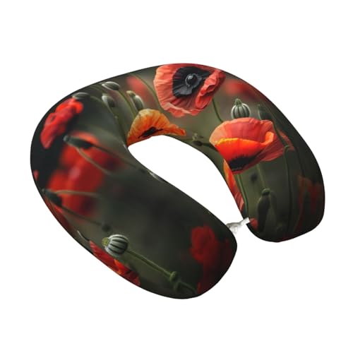 Almohada de Viaje con Soporte para Cuello y Estampado Floral miniatura 2