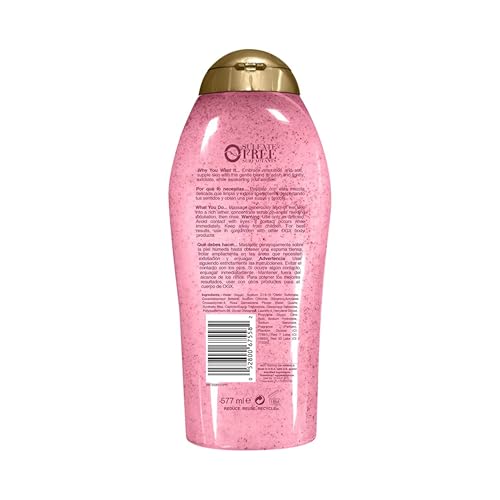 Ogx 67558 Sensitive + Pink Sea Salt & Rosewater Sulfate-Free Soothing Body Scrub thumb #7