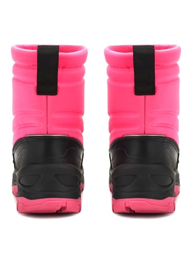 Girls Size 12 US Waterproof Reflective Winter Snow Boots Slip Resistant (Toddler/Little Kid) Pink2
