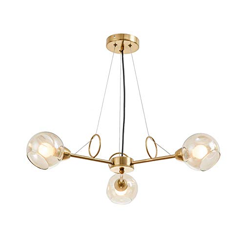 Plafonnier doré pour salle à manger lumineuse et salon chaleureux