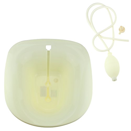 MLMSY Fumigation Medicated Bath Hip Bath Tub Kit,Avoid Squatting Hip Bath Tub Kit for Pregnant Women, Hemorrhoids Patients on the Toilet (hip bath tub+flusher)