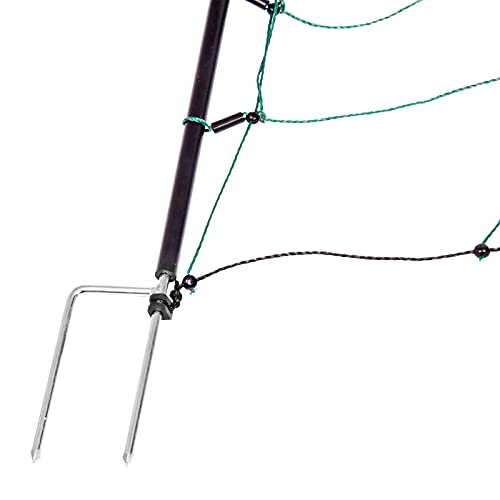 VOSS.farming 50m Elektrozaun - Netz, tannengrün, 108cm, 20 Pfähle stabil grün Agility