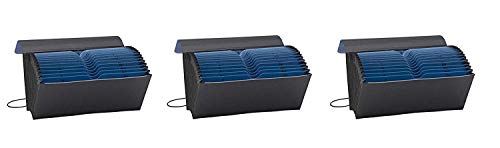Smead Handy File, Alphabetic (A-Z) and Monthly (Jan.-Dec.) 21 Pockets, Flap and Cord Closure, Blue/Black (70506) (Pack of 3)