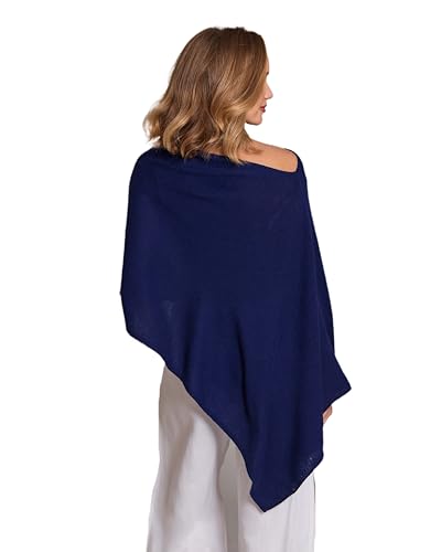 Image of CLAUDIA NICHOLE Womens 100% Cashmere Dress Topper - Cashmere Poncho Wrap
