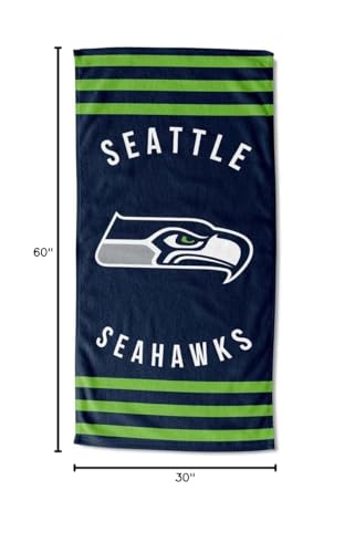 Image of Northwest NFL Seattle Seahawks Unisex-Adult Beach Towel, 30 inch x 60 inch, Stripes