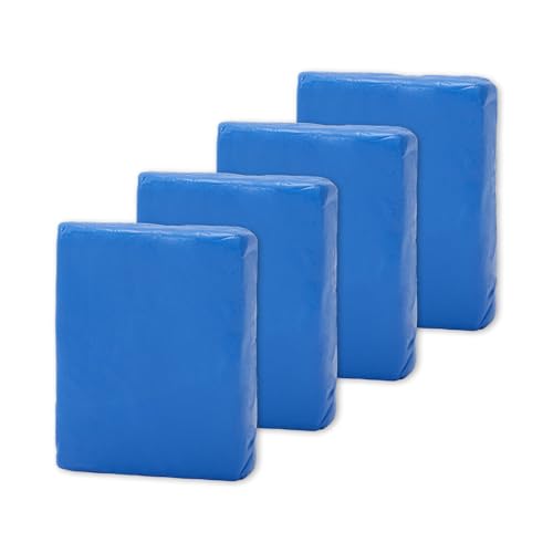 4 paquetes de barras de arcilla para automóviles, kit de detalles de automóvil para limpieza y capacidad de absorción para automóvil, vidrio, vehículos (100 g/paquete, azul)