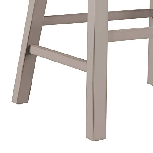 Hillsdale, Wood Backless Counter Height Stool with Saddle Style Seat, Distressed Gray - Image 7