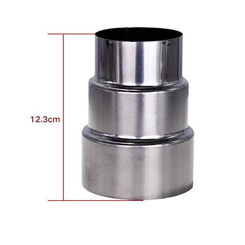 RERTOARY Redutor de tubos de fogão de aço inoxidável, conector redutor de revestimento de combustão,