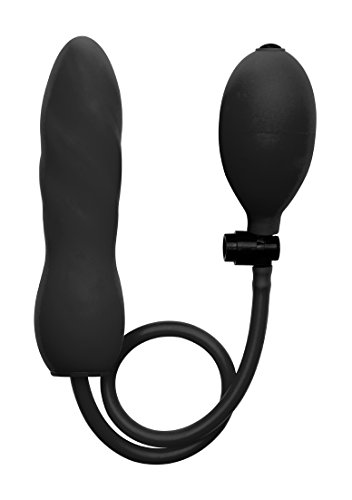 Shots Ouch ! OU088BLK Twist Gonflable en Silicone - Étanche et Sans Phtalate - Silicone Souple - Noir