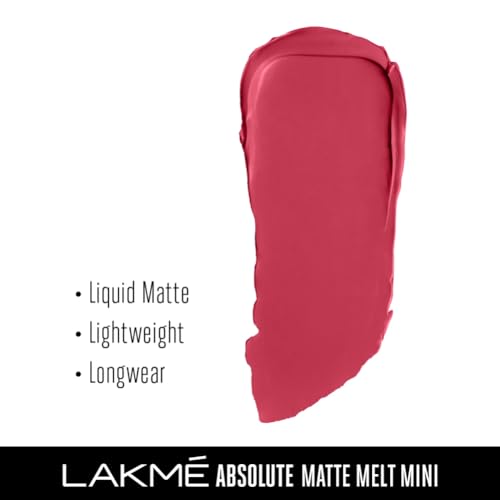 Image of Lakme Cushion Matte Lipstick, Red Wine, Long Lasting, Comfortable Velvet Matte Finish - Waterproof, Non Drying, Creamy Matte Bullet Lipstick, 4.5 g