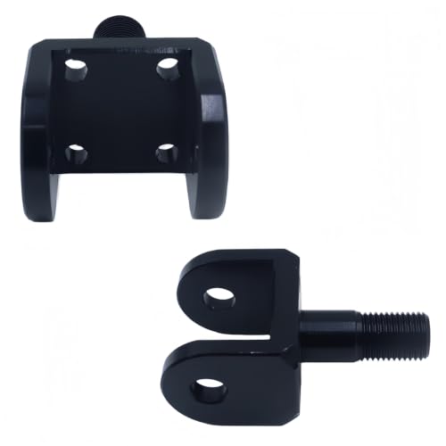 Teron 2 x Fußrastenhalter, Fußrasten-Klemmen, Ersatz für X160 X260, CNC-Aluminium-Peg-Halterung (schwarz)