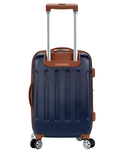 Image of Rockland London Hardside Spinner Wheel Luggage, Navy, Carry-On 20-Inch