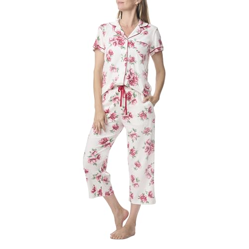 Image of Karen Neuburger Women's Short Sleeve Girlfriend Capri Pajama Set