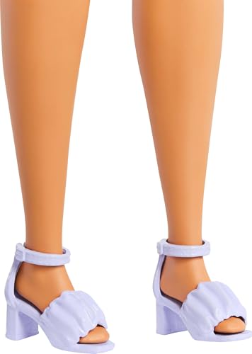 Muñeca Barbie Fashionistas cabello castaño ondulado miniatura 4