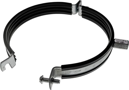 Vent Systems Ø125mm 2 Stücke Rohrschelle für alle Arten der Belüftung, runde gerade Kanäle an Wand oder Decke anschließen. mit Gummi zur Geräuschunterdrückung