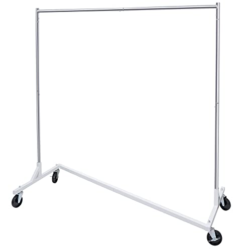 ZENY Commercial Grade Clothing Garment Rack, Heavy Duty Clothes Rack, Rolling Clothes Organizer with Wheels, Holds up to 220 lb Capacity
