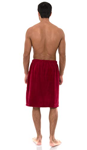 TowelSelections Men's Wrap Adjustable Cotton Fleece Shower Bath Gym Cover Up2