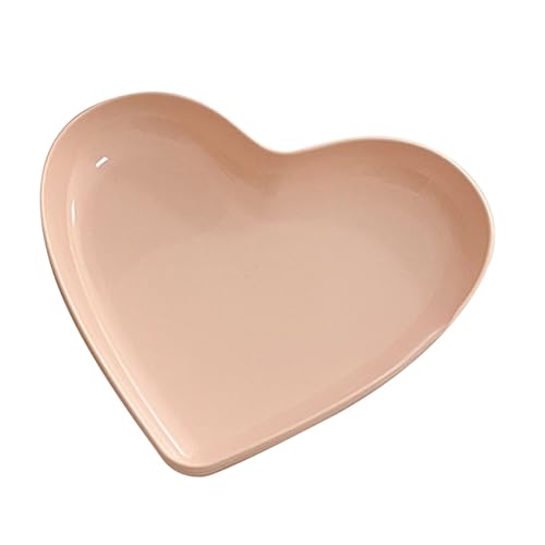 サービングプラッター ハート型ディナープレート プラスチック製 お手入れ簡単 多用途キッチンダイナーウェア パーティー集会 結婚式 (1 大皿)