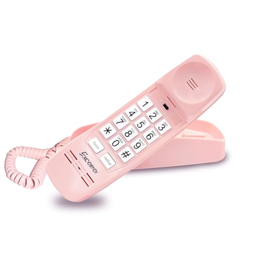 Excelltel Téléphone fixe filaire rétro, support mural vintage et téléphone de bureau – Pas d'alimentation nécessaire, utilisation d'urgence, grand...