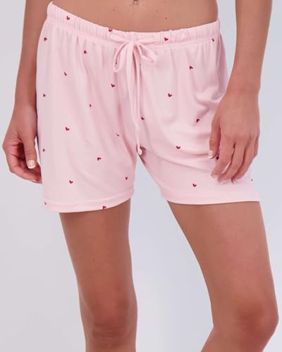 Real Essentials 3 Pack: Women's Pajama Shorts Sleep Lounge Sweatshorts Comfy Sleepwear Bottoms (Available In Plus Size)2