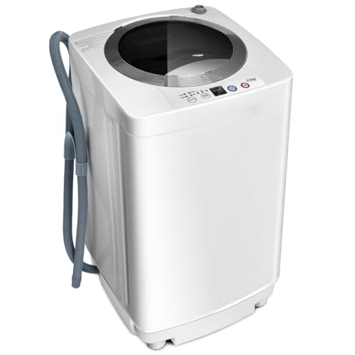 2-in-1 Portable Washing Machine, Single Tub Washer and Spin Dryer with 6/10 Washing Modes, 3/8 Adjustable Water Levels & Drain Pump, Compact Laundry Washer (3.5kg Load, 6 Modes, 3 Levels)