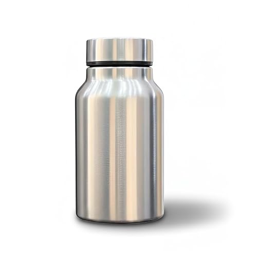 Image of Stainless Steel Water Bottle 500ml | Leak Proof, Rust Proof & BPA Free Small Metal Drinking Bottle | Reusable Steel Water Bottle for School, Gym, Yoga & Office | Durable Fridge Friendly Bottle