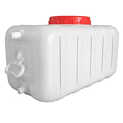 AAADRESSES Regenfässer, tragbarer Wassertank, Wasserspeicher, Notfall-Wasserfass-Container mit Zapfhahn, Dicker Kunststoff-Wasser-Speicherbehälter,Weiß,150L Cover